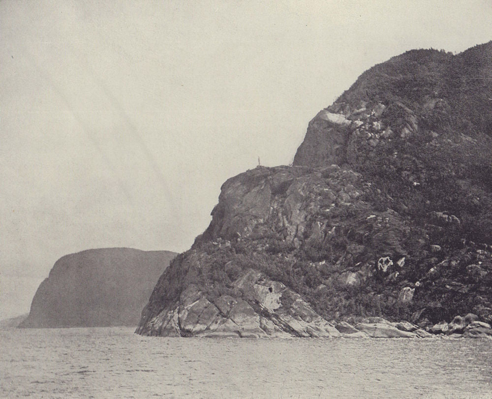 Cape Trinity, Saguenay River, Quebec. STODDARD 1895 old antique print picture